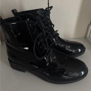 Black Vegan Leather Women's Boots